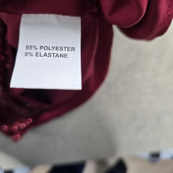 Red Sequin One Shoulder Dress XL - Picture 4 of 7